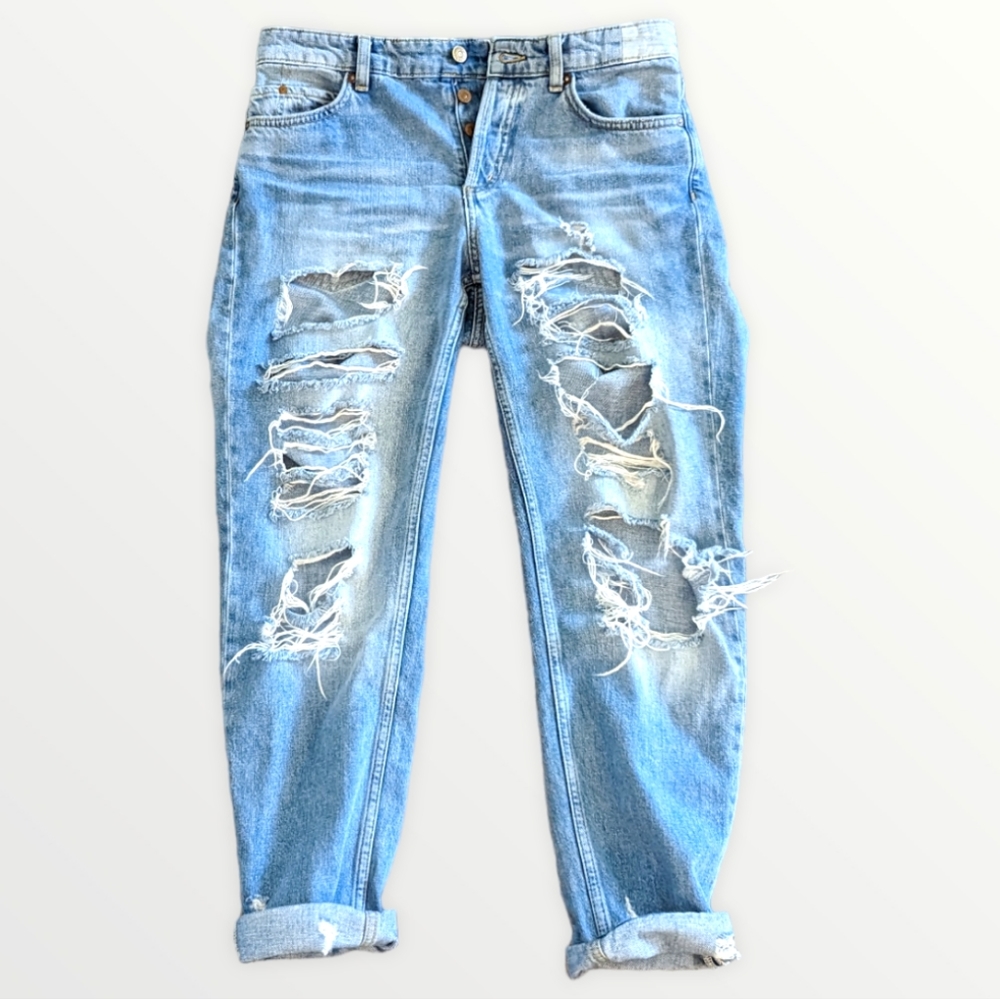 &DENIM Distressed boyfriend Jeans, Sz 6